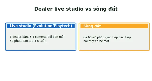 Dealer baccarat làm gì? Vai trò và quy trình tại bàn chơi 3 dealer baccarat live studio vs sòng đất