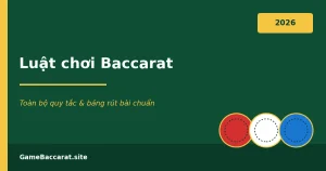 Luật chơi Baccarat - toàn bộ quy tắc và bảng rút bài chuẩn 2026